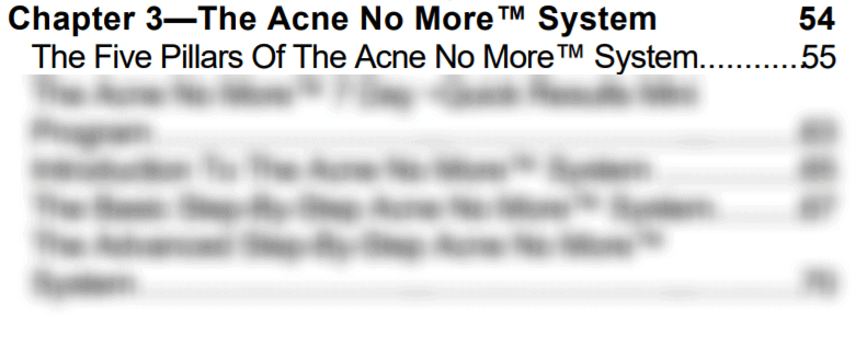 acne no more pillars